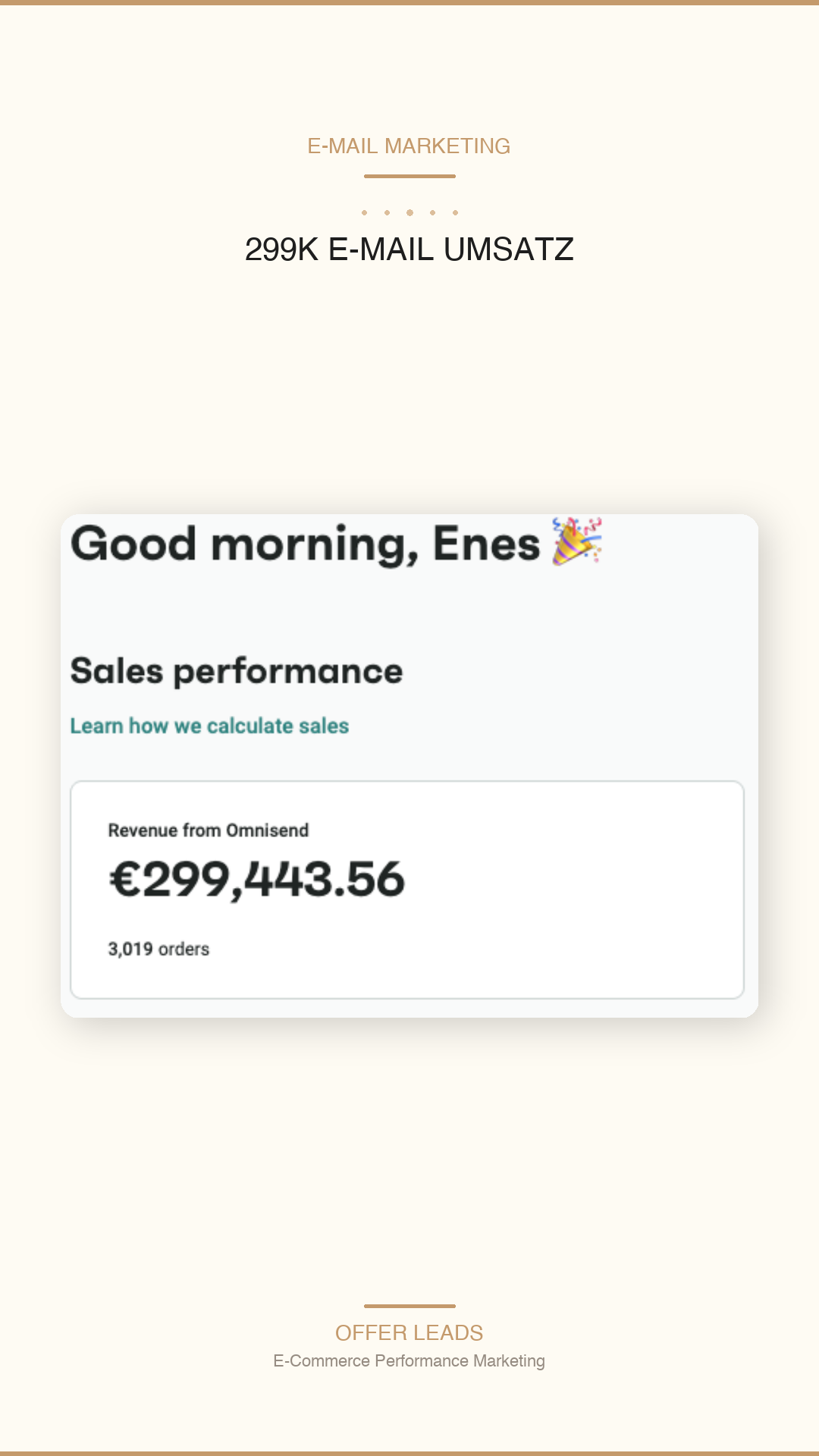 Stories format email revenue 299K