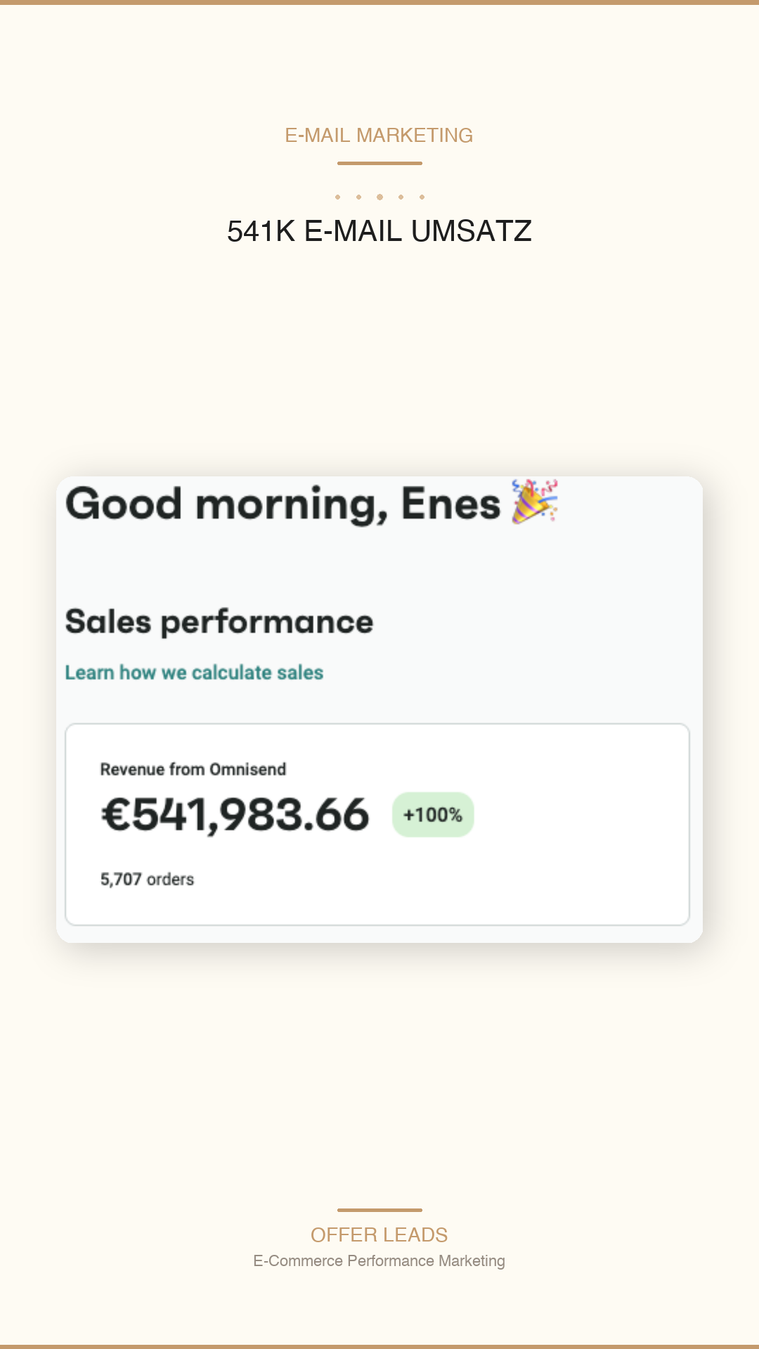 Stories format email revenue 541K
